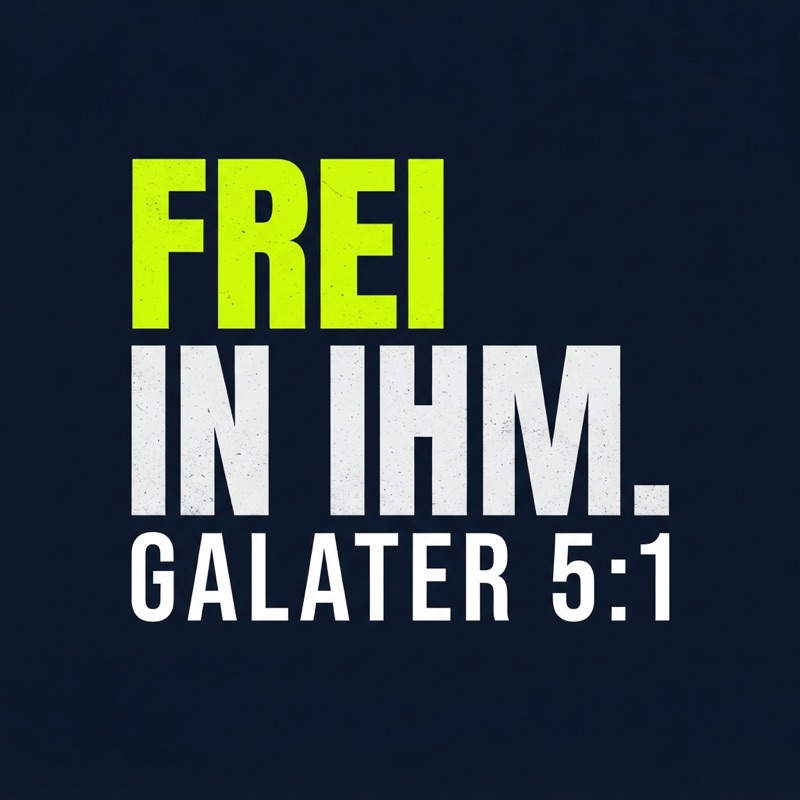 Typografischer Motiventwurf FREI IN IHM.