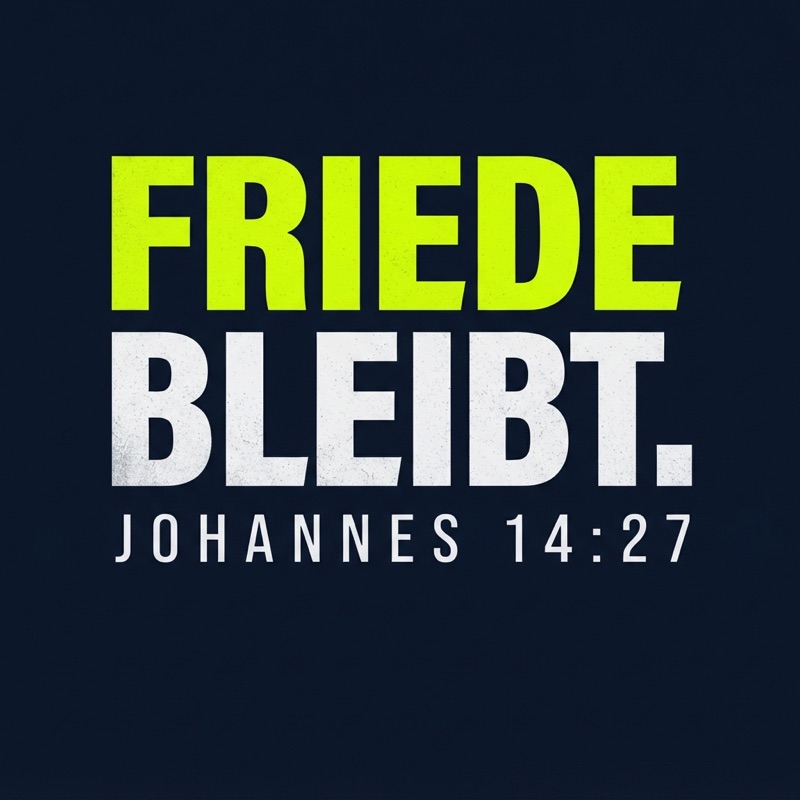 Typografischer Motiventwurf FRIEDE BLEIBT.