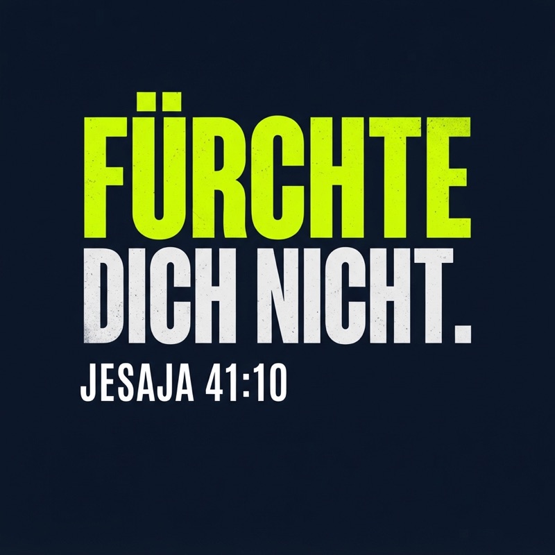 Typografischer Motiventwurf FÜRCHTE DICH NICHT.