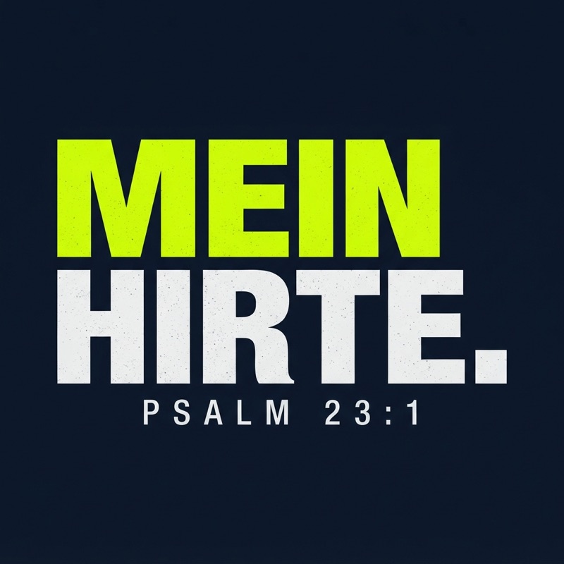 Typografischer Motiventwurf MEIN HIRTE.