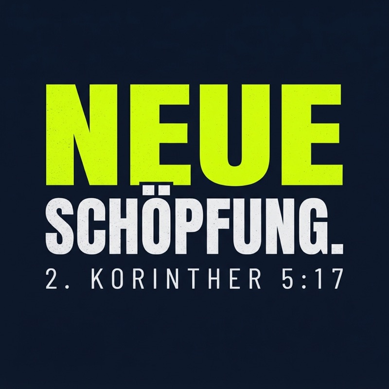 Typografischer Motiventwurf NEUE SCHÖPFUNG.