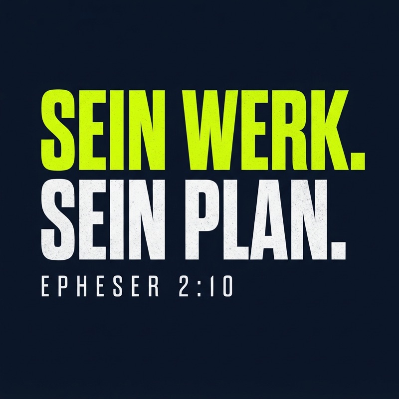 Typografischer Motiventwurf SEIN WERK. SEIN PLAN.